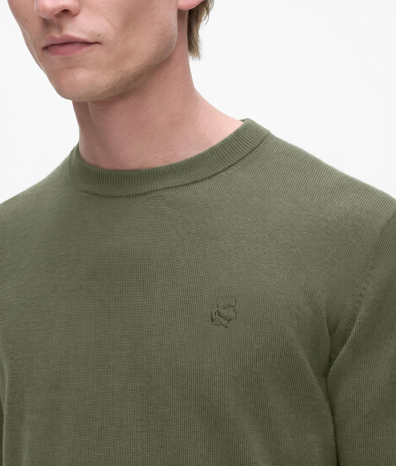 Karl Lagerfeld Wollpullover Rundhals Unisex S-3XL Wolle