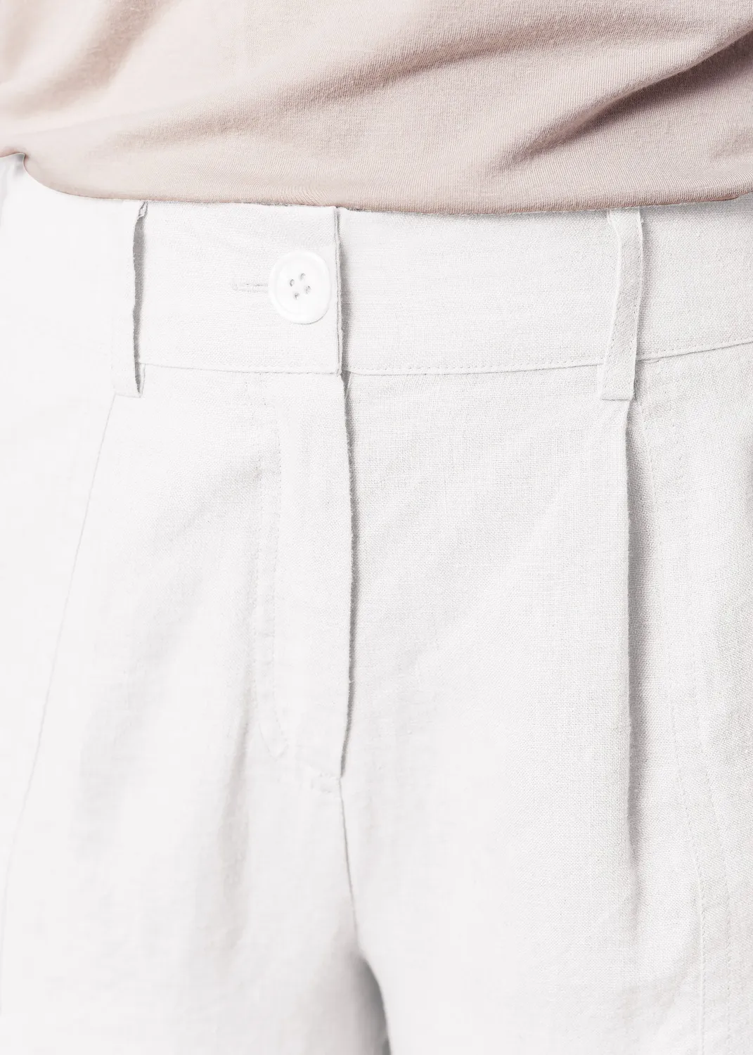 Senatex Vegane Leinenhose Hose Weiß 100% Leinen