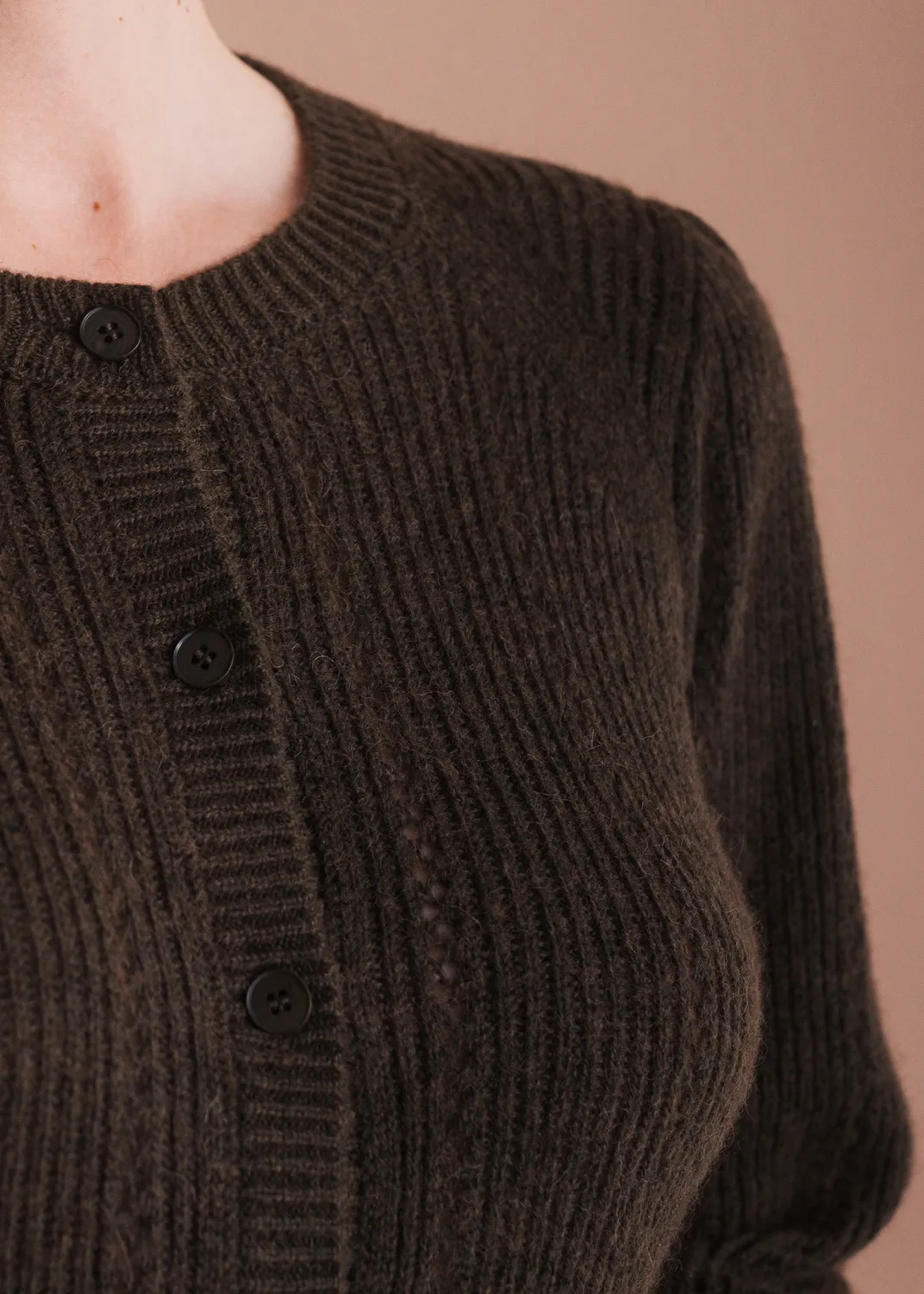 Senatex Strickjacke Knopfleiste Forest