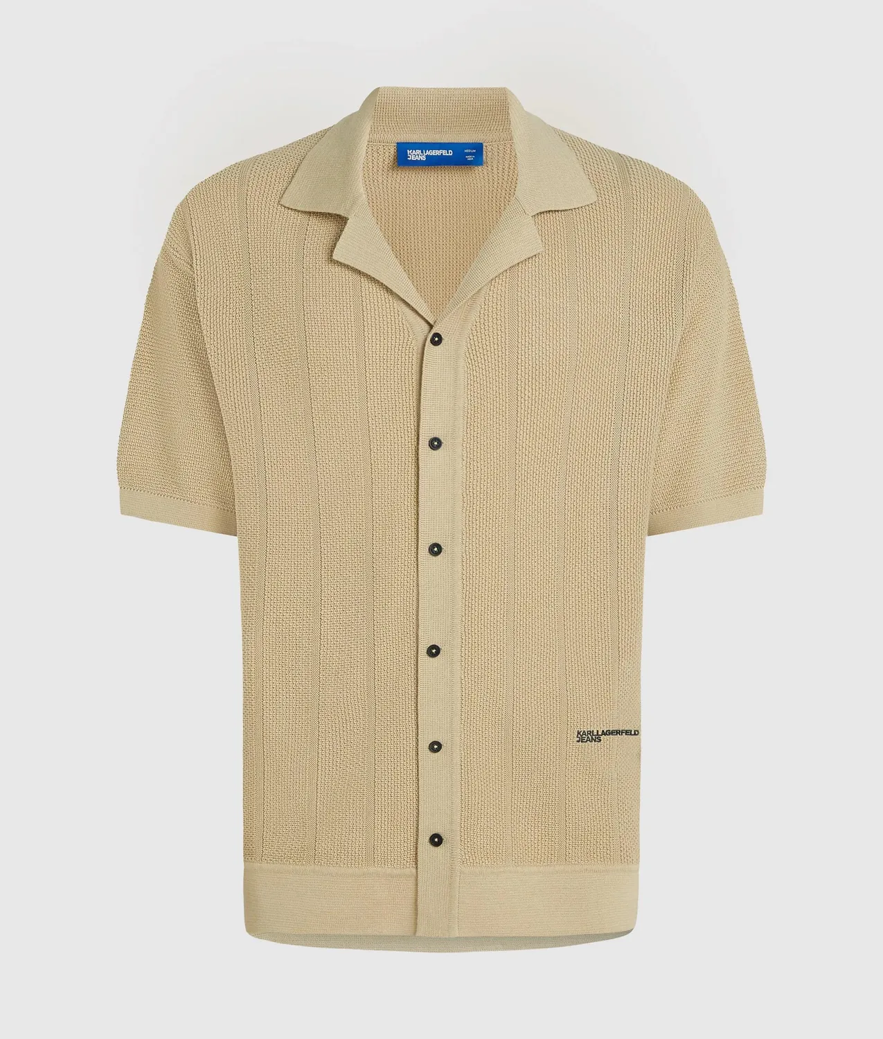 Karl Lagerfeld KL Jeans Strick-Polo Kurzarm Knopfleiste