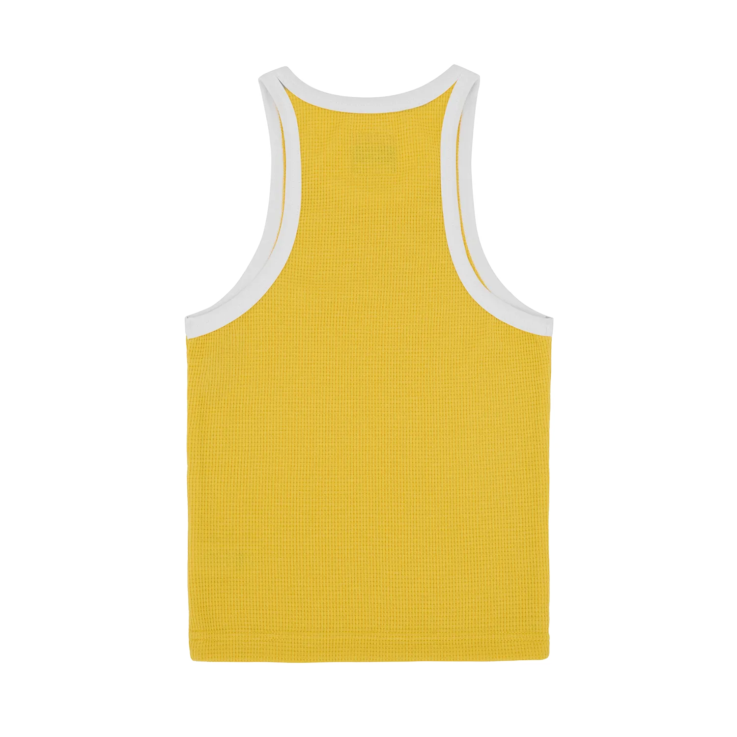 Corteiz Classic Tank Top Damen Gelb-Weiß Waffle