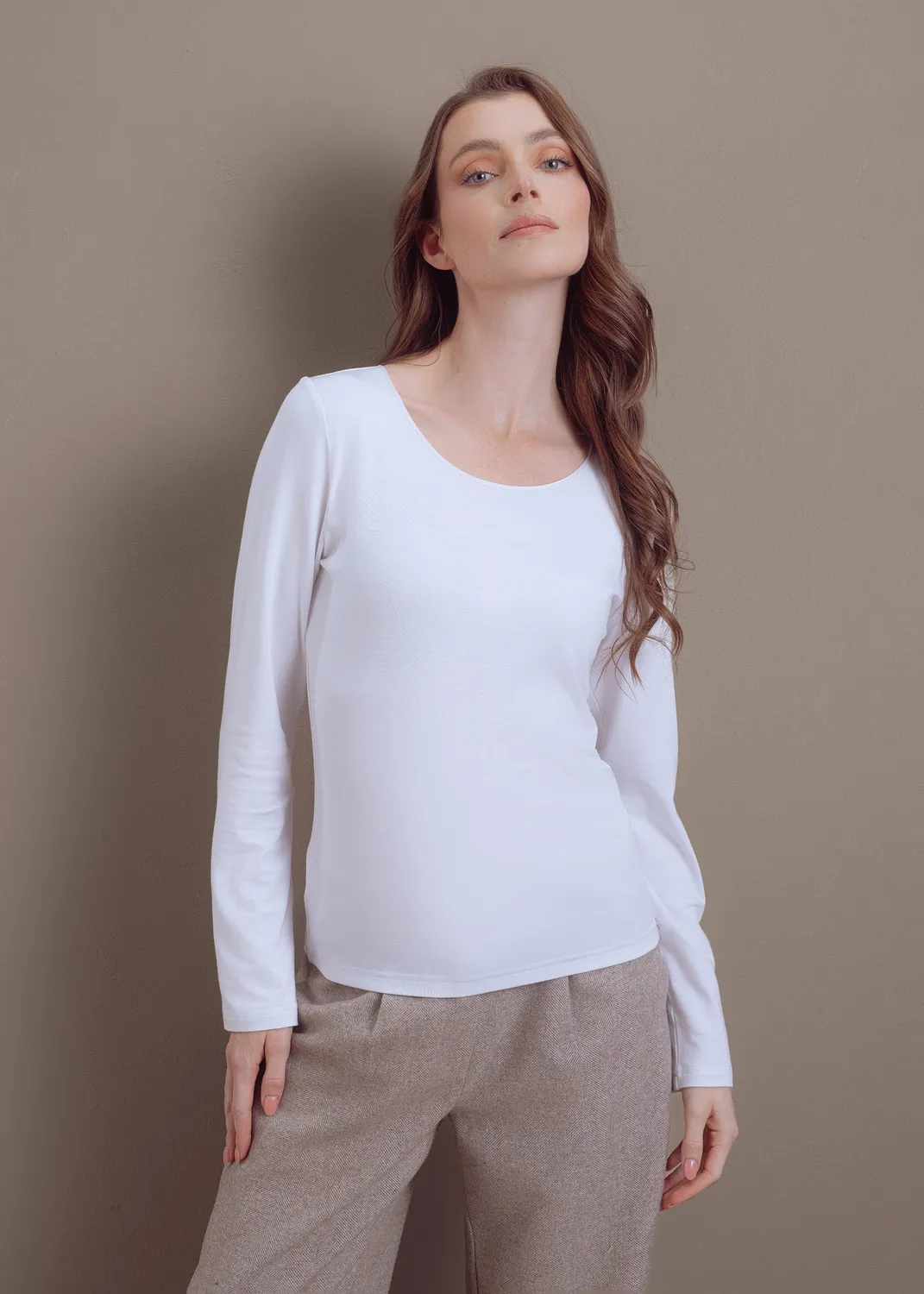 Senatex Langarmshirt Bambus-Viskose Lilac