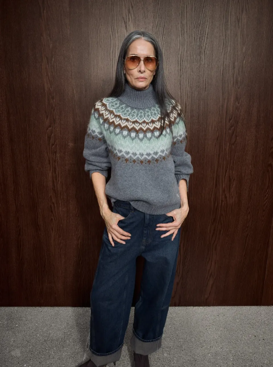 Mos Mosh MMDaya Fjord Highneck Strickpullover Jacquard
