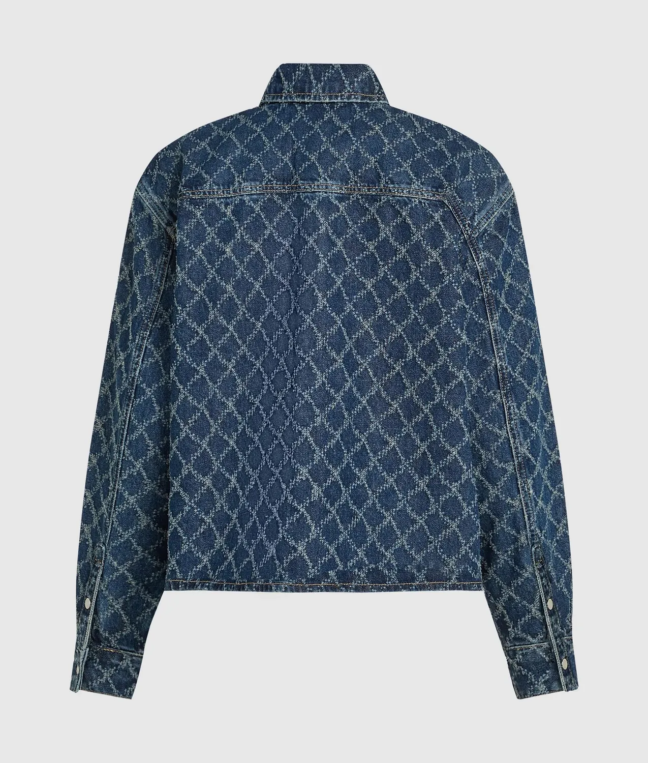 Karl Lagerfeld KL Jeans Argyle Denim Hemd Rauten-Muster