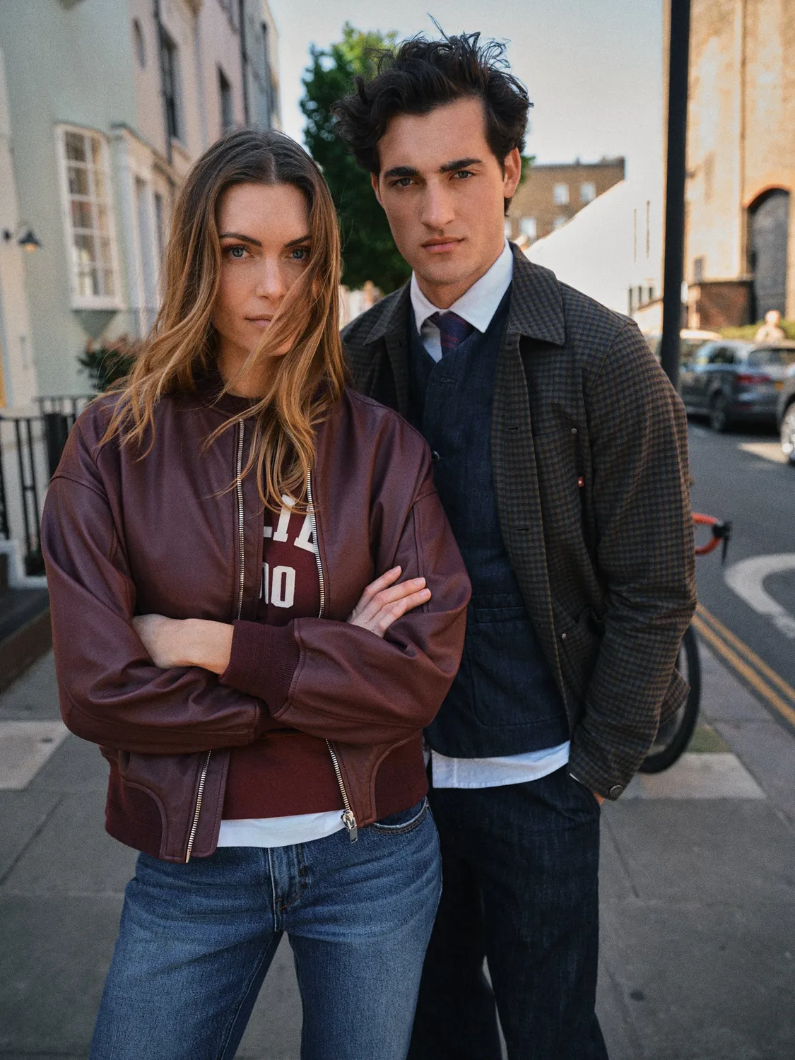 Mos Mosh MMRuby Leather Bomberjacke Port Royale
