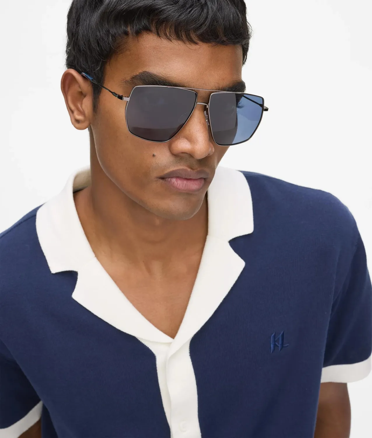 Karl Lagerfeld Logo Rectangular Sonnenbrille One Size dunkel