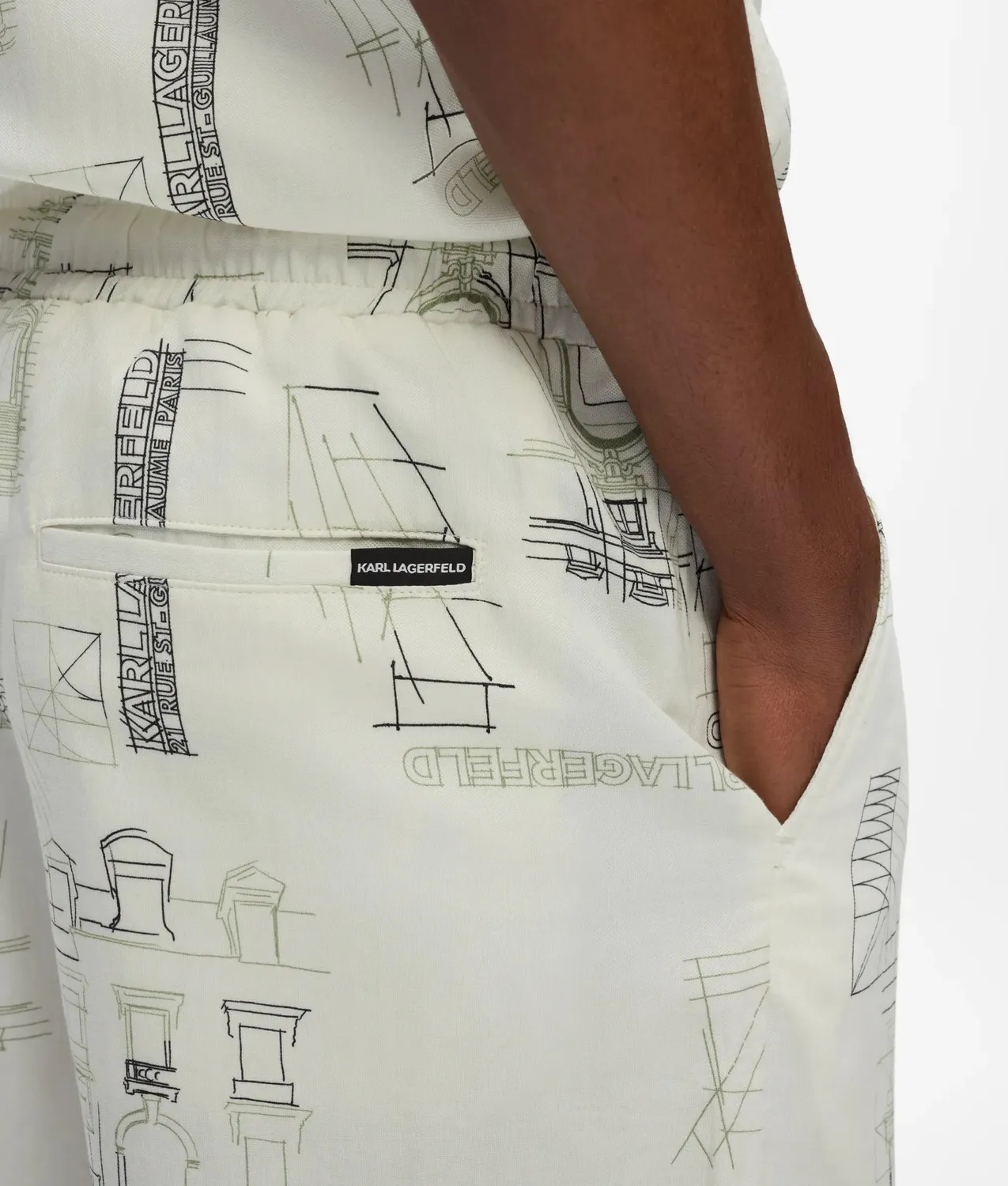 Karl Lagerfeld Maison de Karl Sketch Shorts Print XS-XL
