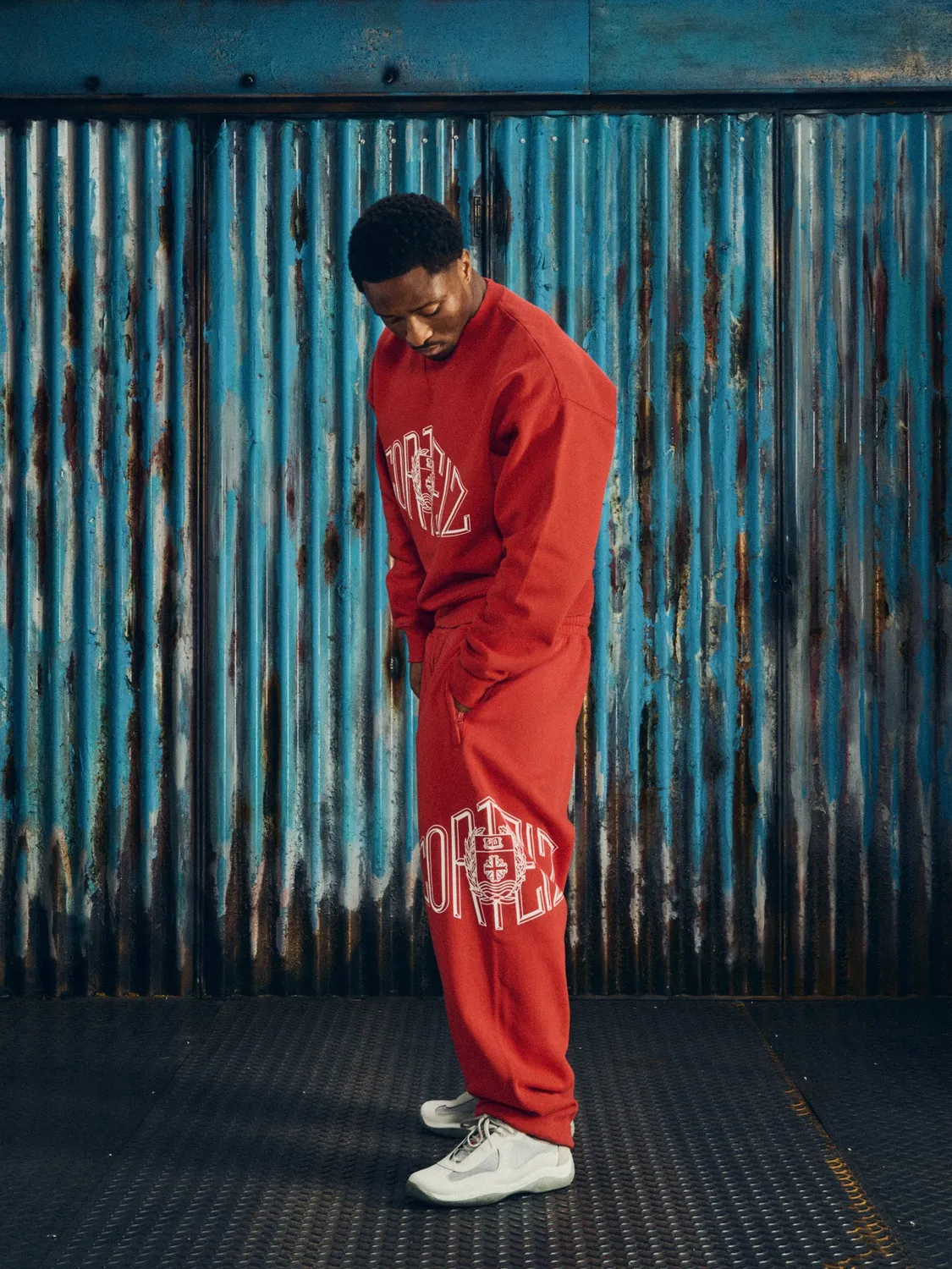 Corteiz Sophomore Sweatpant Rot Baumwollfleece