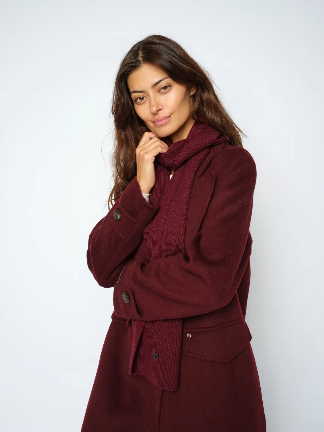 Mos Mosh MMTova Wool Rib Wollschal Rippstrick