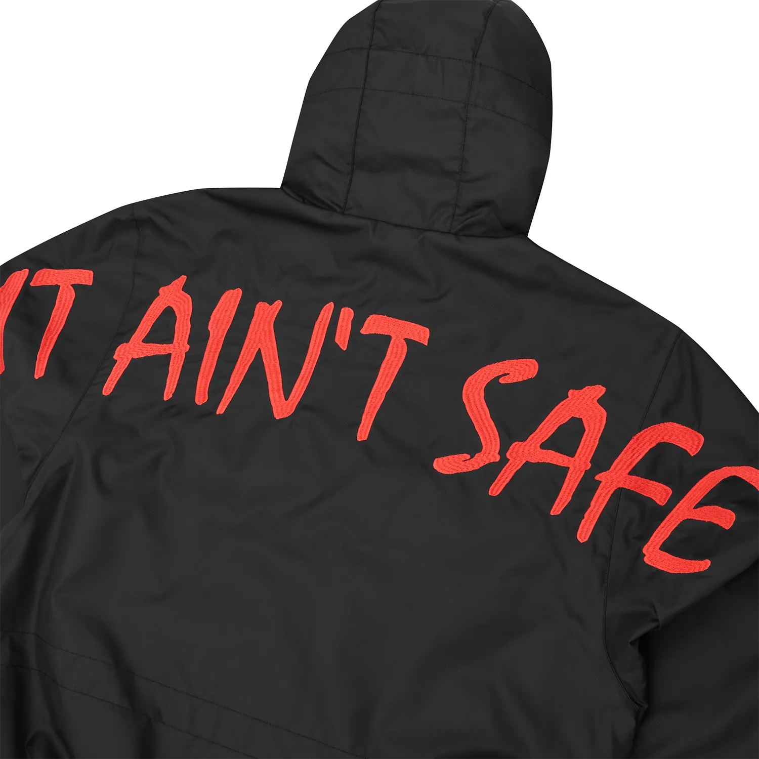 Corteiz It Ain't Safe Litework Jacke Schwarz Nylon