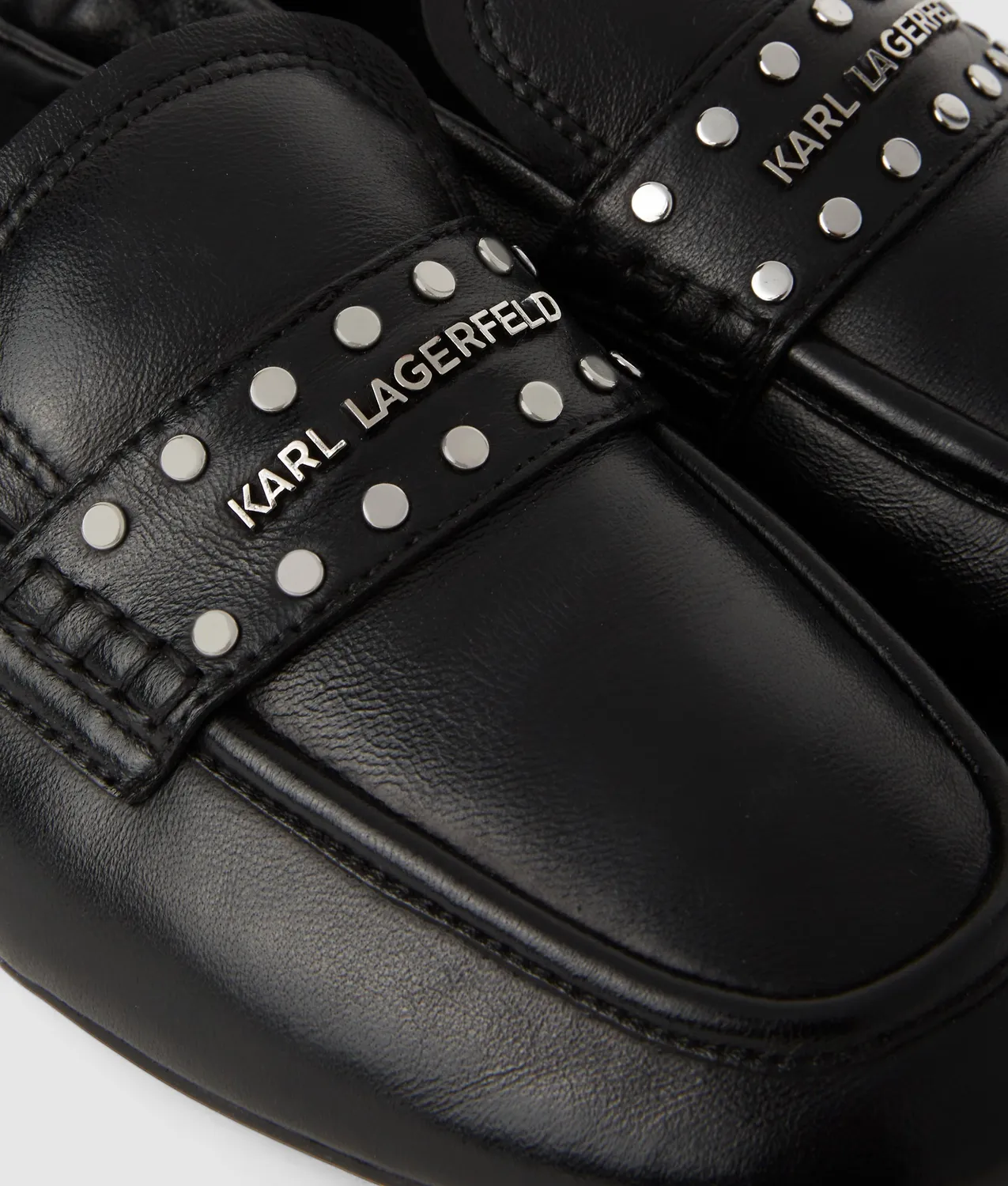 Karl Lagerfeld Marlee Loafer Leder Nieten Größe 38
