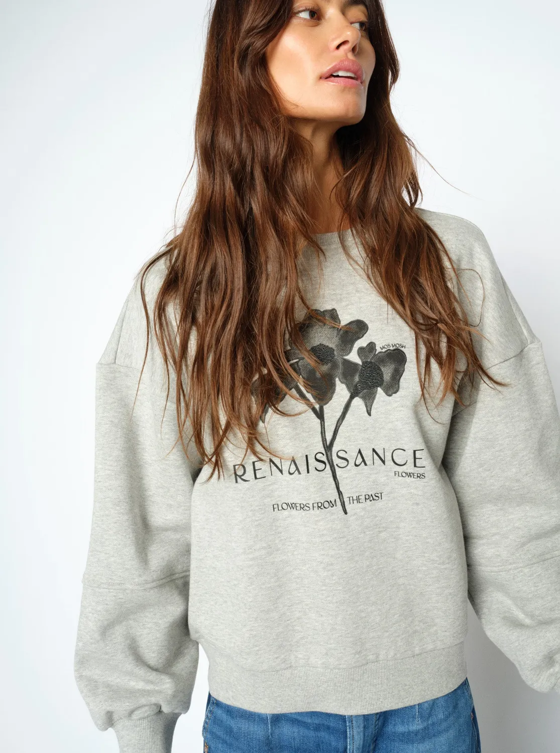 Mos Mosh MMCandela Sweatshirt Grey Melange relaxed