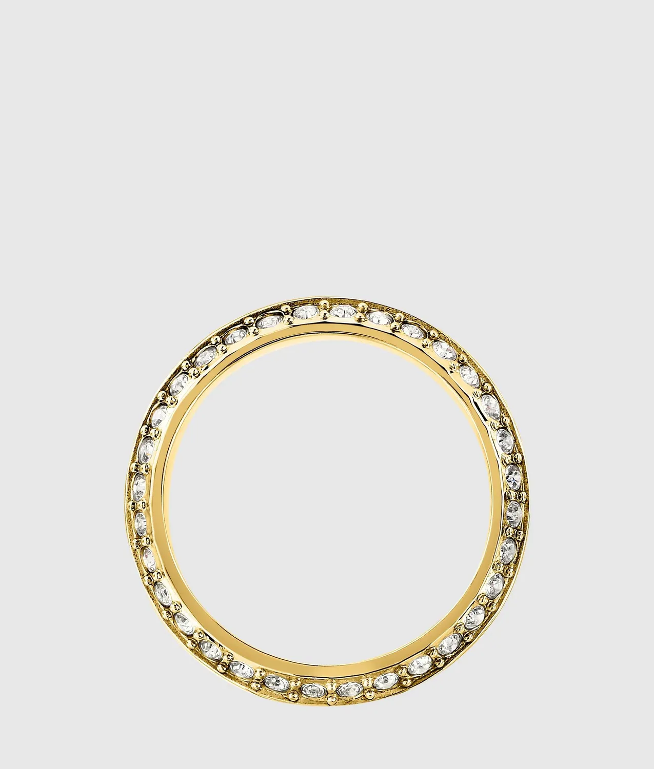 Karl Lagerfeld Gold Crystal Ring Gr. 14 mit Strass