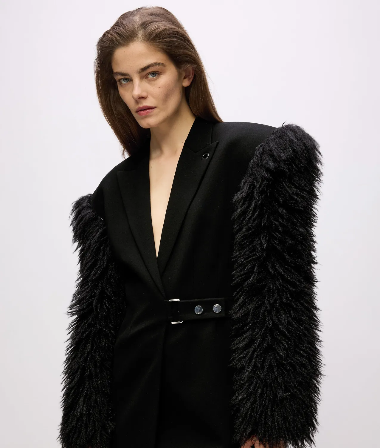 Karl Lagerfeld KL Studio Blazerkleid Kunstfell