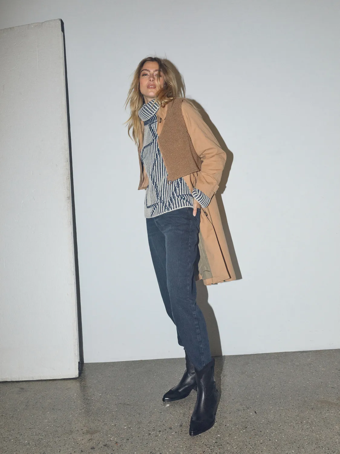 Mos Mosh MMHelna Ikat Rollneck Pullover Wollmix