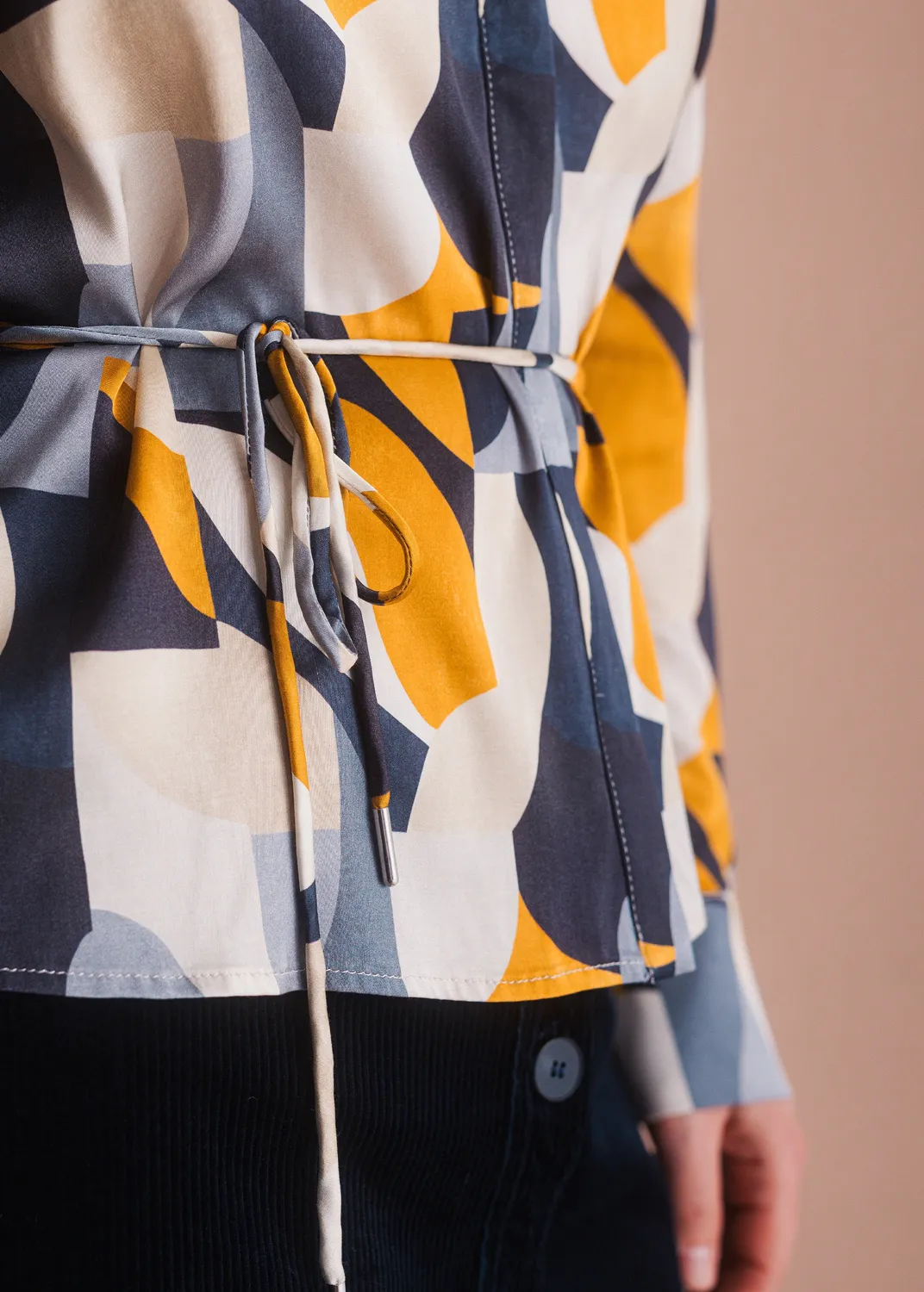 Senatex Bluse Grafikprint EcoVero Viskose Midnight Curve