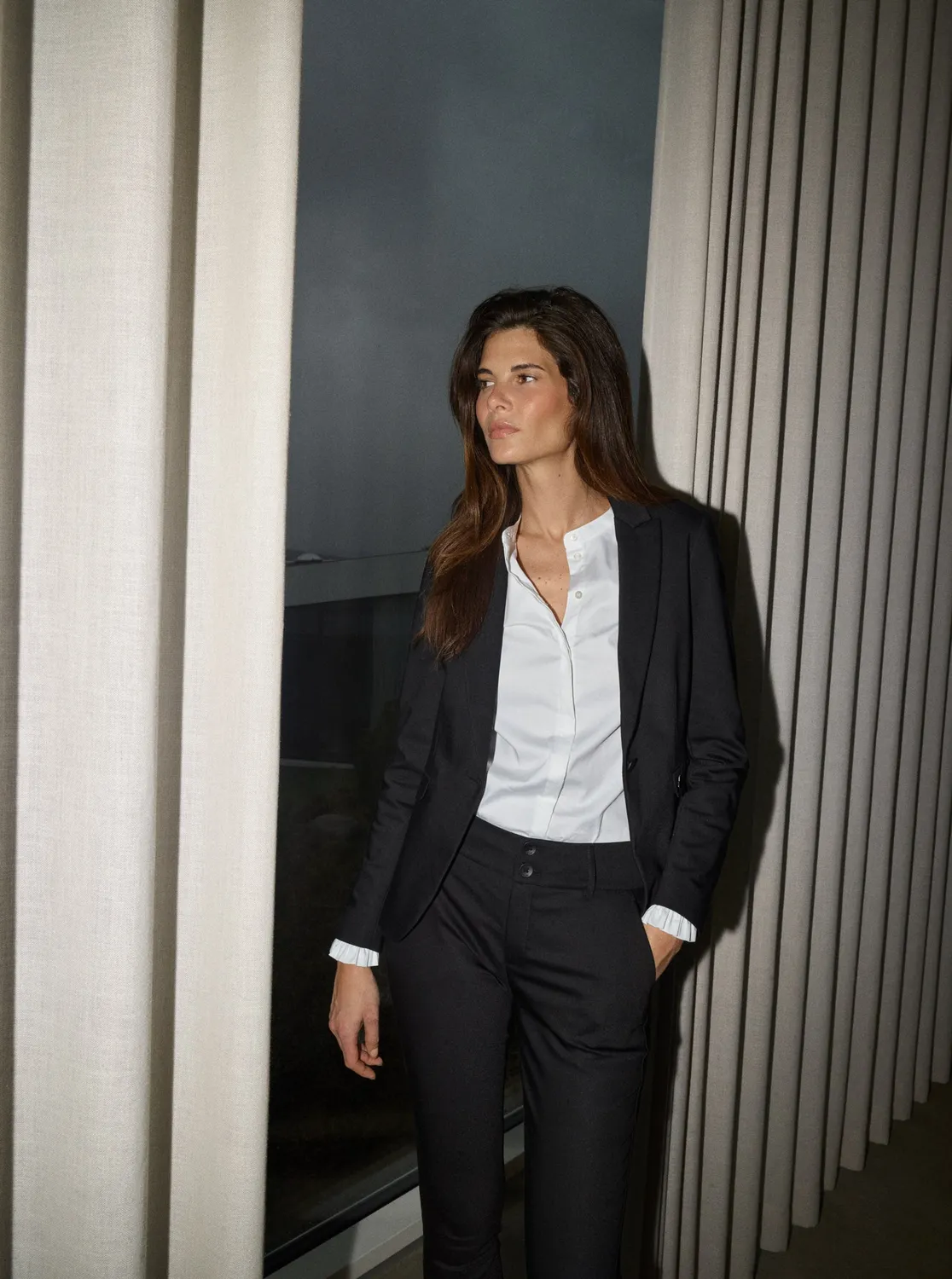 Mos Mosh MMBlake Night Blazer Schwarz Tailliert