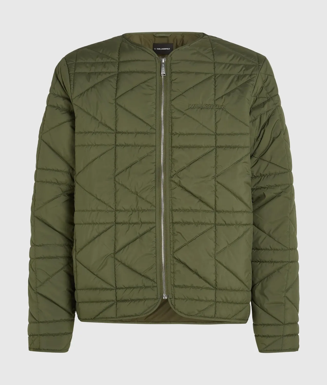 Karl Lagerfeld Lightweight Packable Steppjacke silber Zip