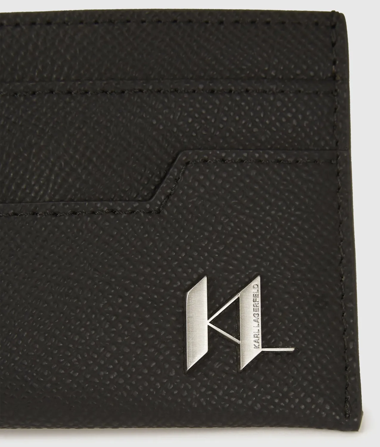 Karl Lagerfeld K/Monogram Cardholder Kartenetui Leder schwarz