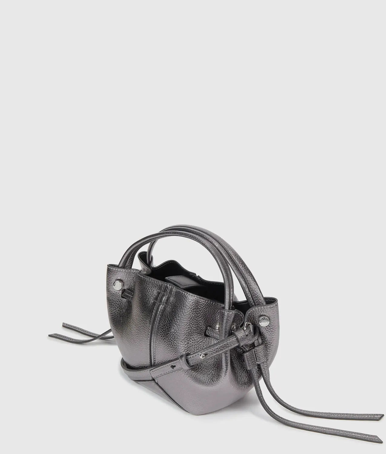 Karl Lagerfeld K/Pierced Bucket Bag Mini Metallic