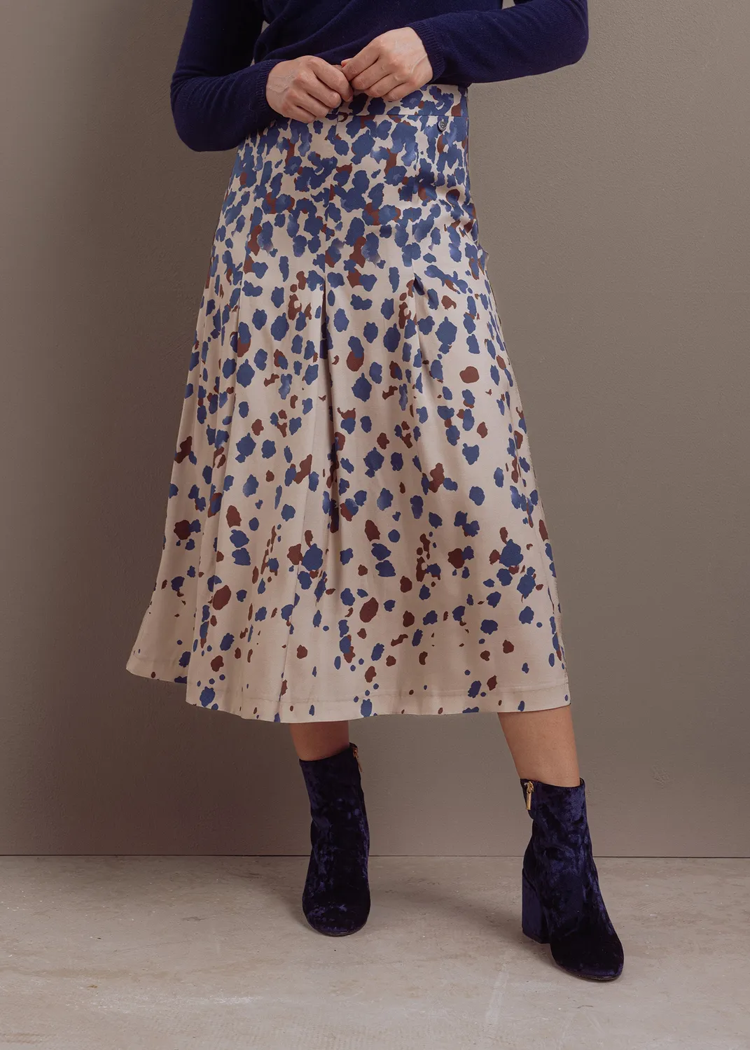 Senatex Leo-Print Rock Denim Dot Multicolor Viskose