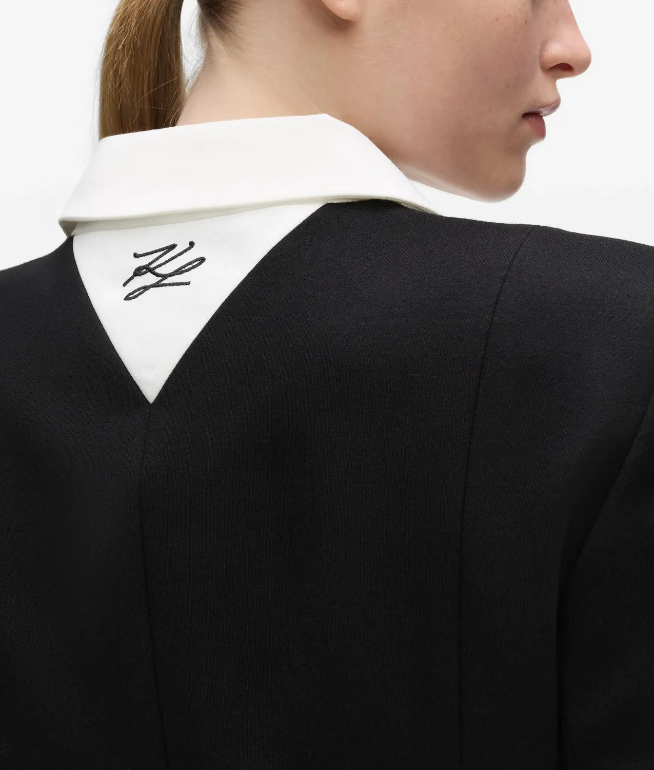 Karl Lagerfeld Contrast Collar Kleid Kontrastkragen