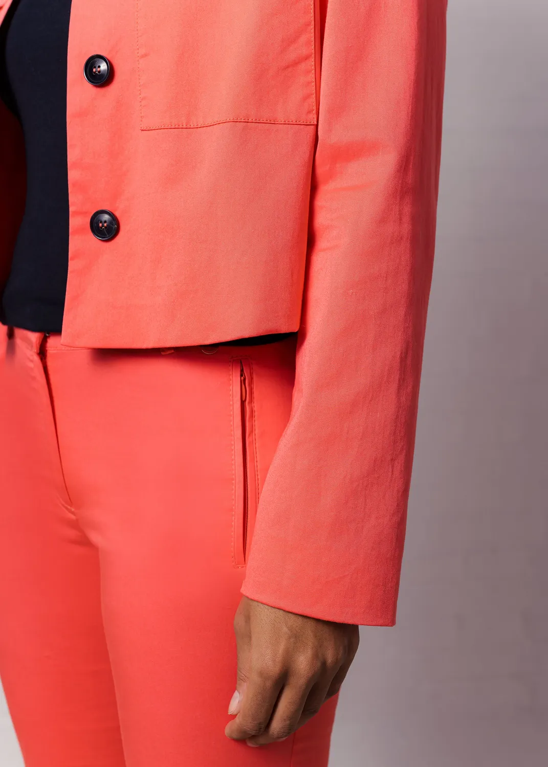 Senatex Jacke Baumwoll-Mix kurz Coral leicht