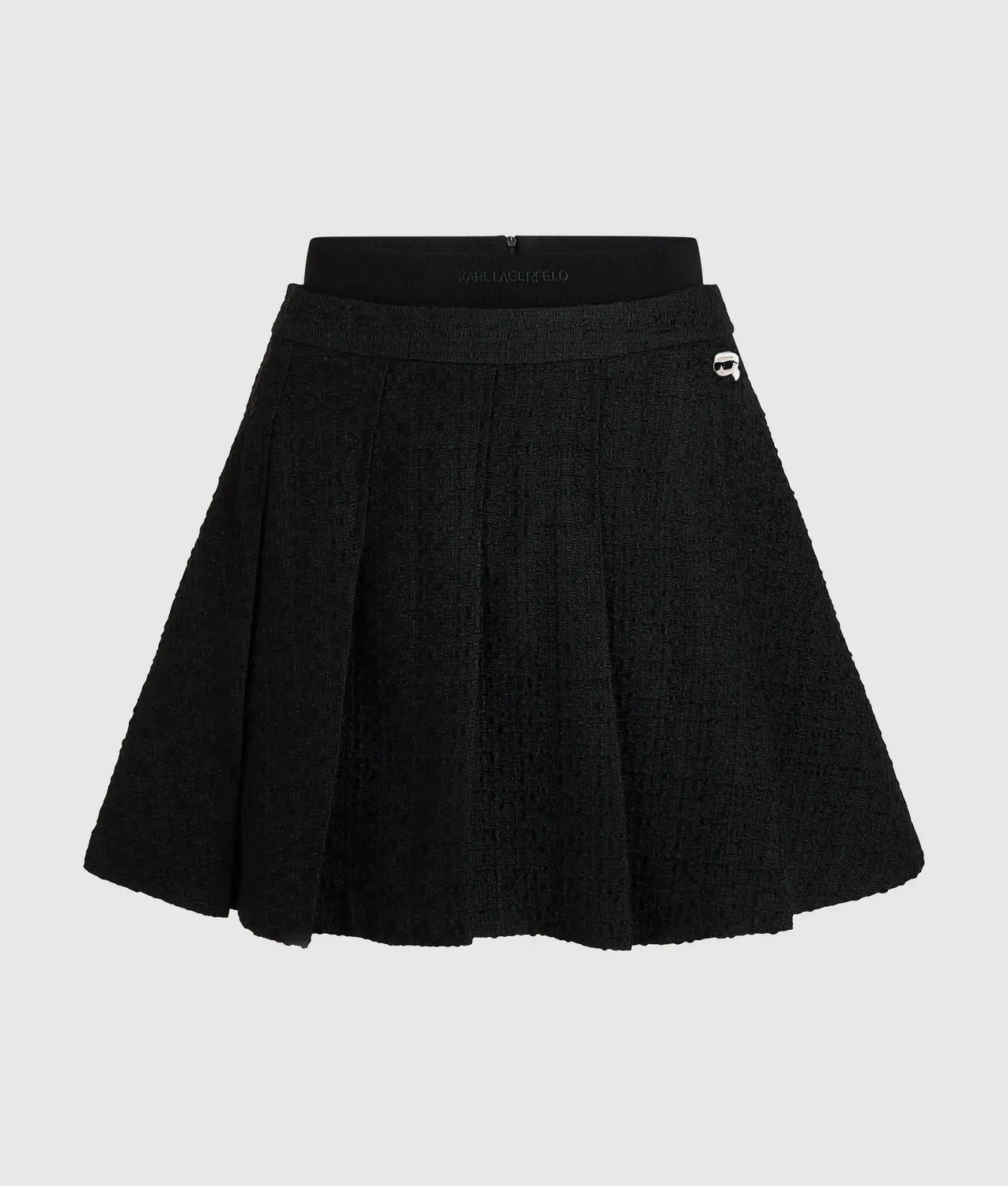 Karl Lagerfeld Ikon Boucle Faltenrock Mini 0-10