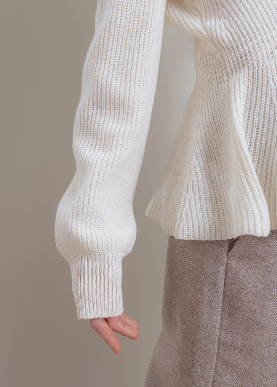 Senatex Schößchen Strickjacke Wolle Cream