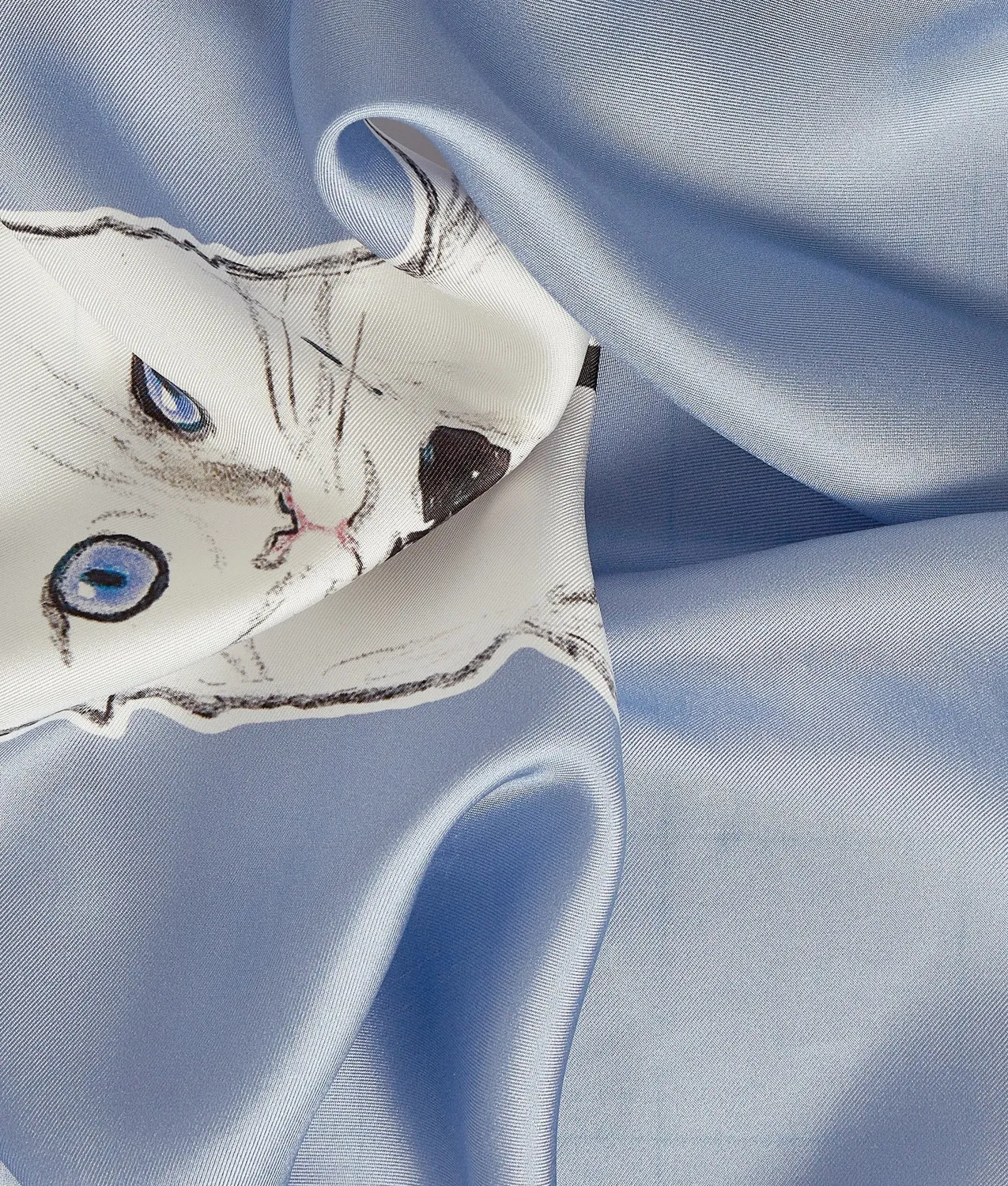 Karl Lagerfeld Ikon Choupette Silk Scarf Seide Tuch