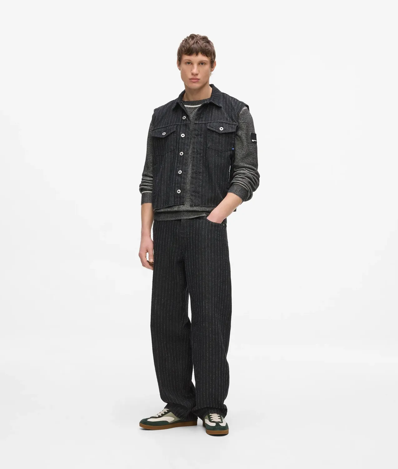 Karl Lagerfeld KL Jeans Pinstripe Relaxed Nadelstreifen