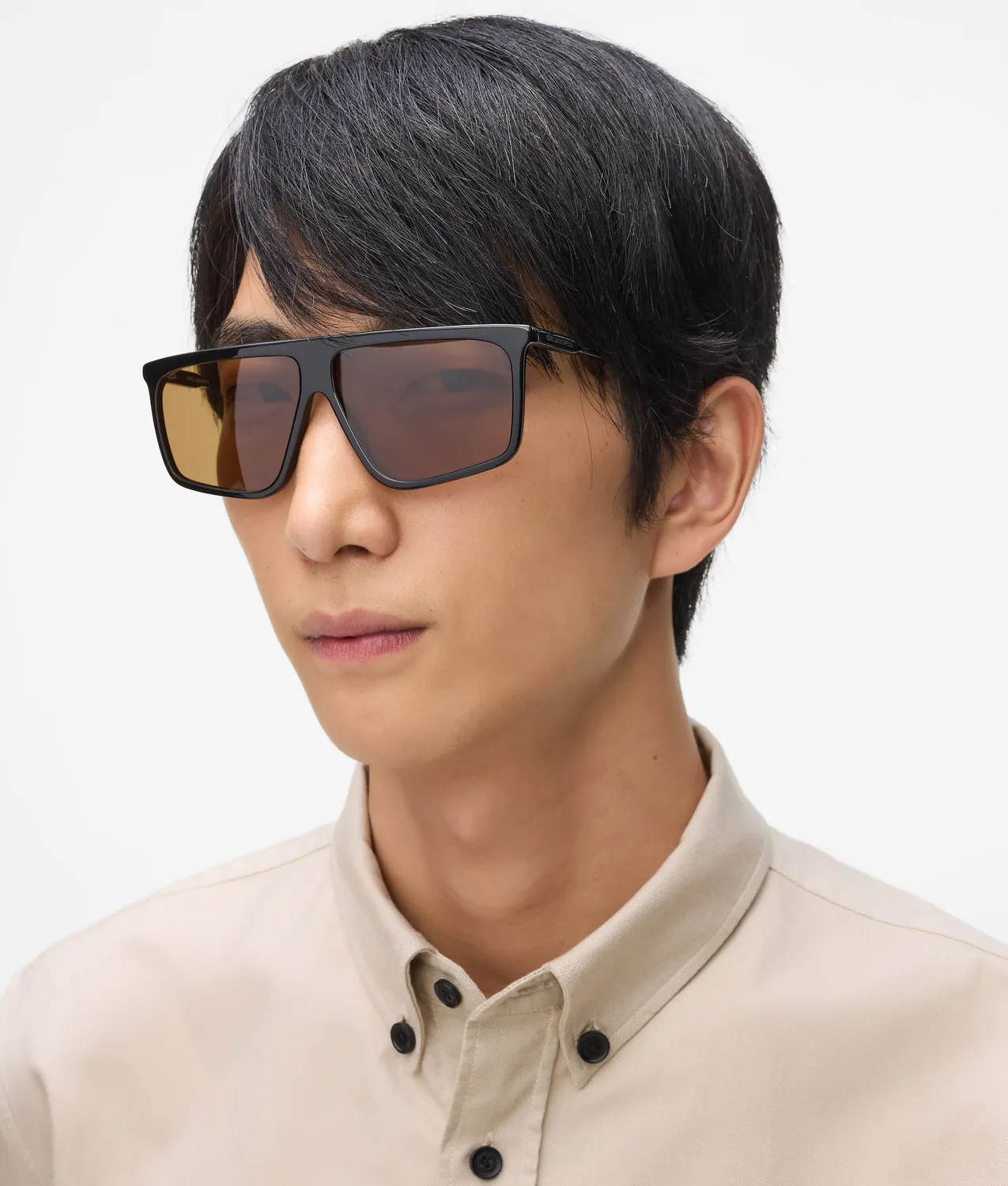 Karl Lagerfeld Navigator Sonnenbrille dunkle Gläser