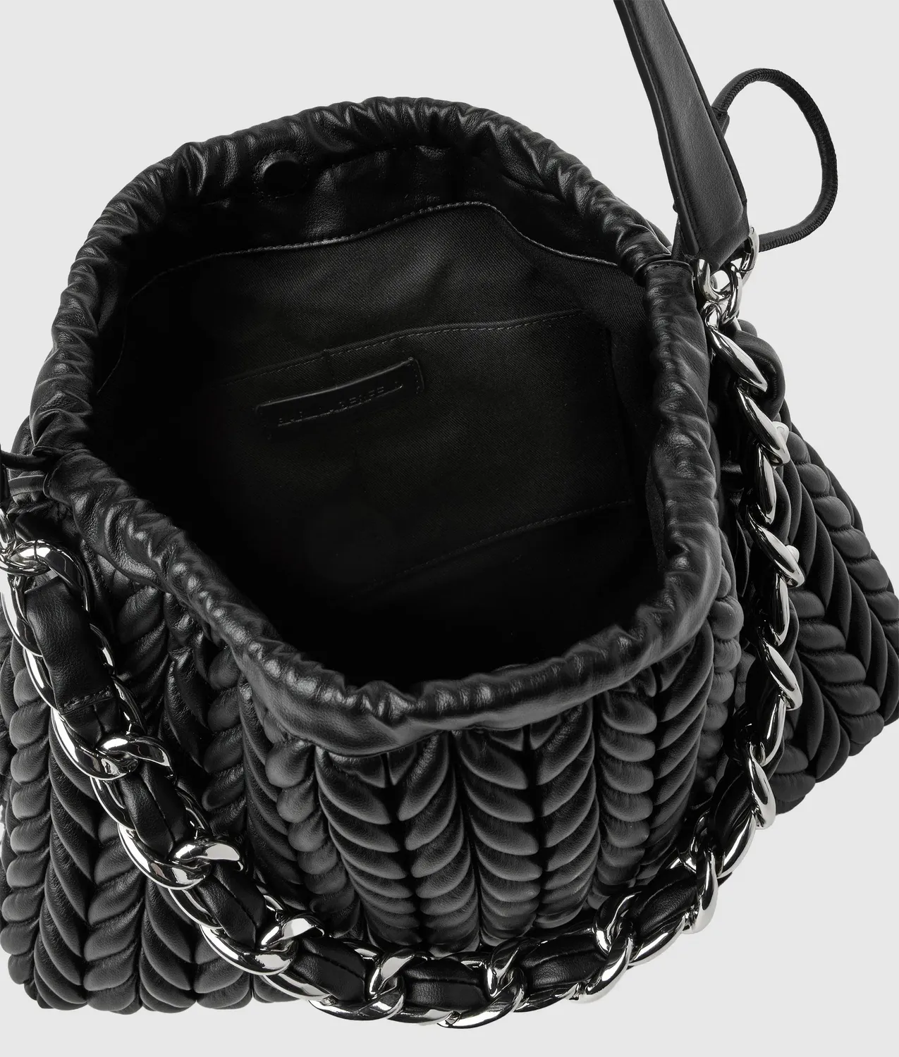 Karl Lagerfeld K/Weave Chain Schultertasche schwarz gesteppt
