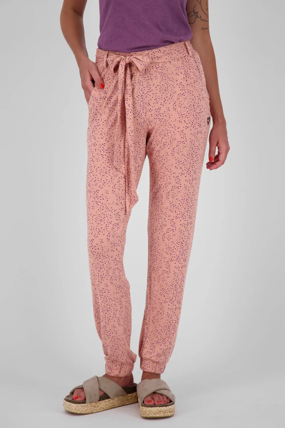 Alife & Kickin AliceAK B Stoffhose rosa Alloverprint
