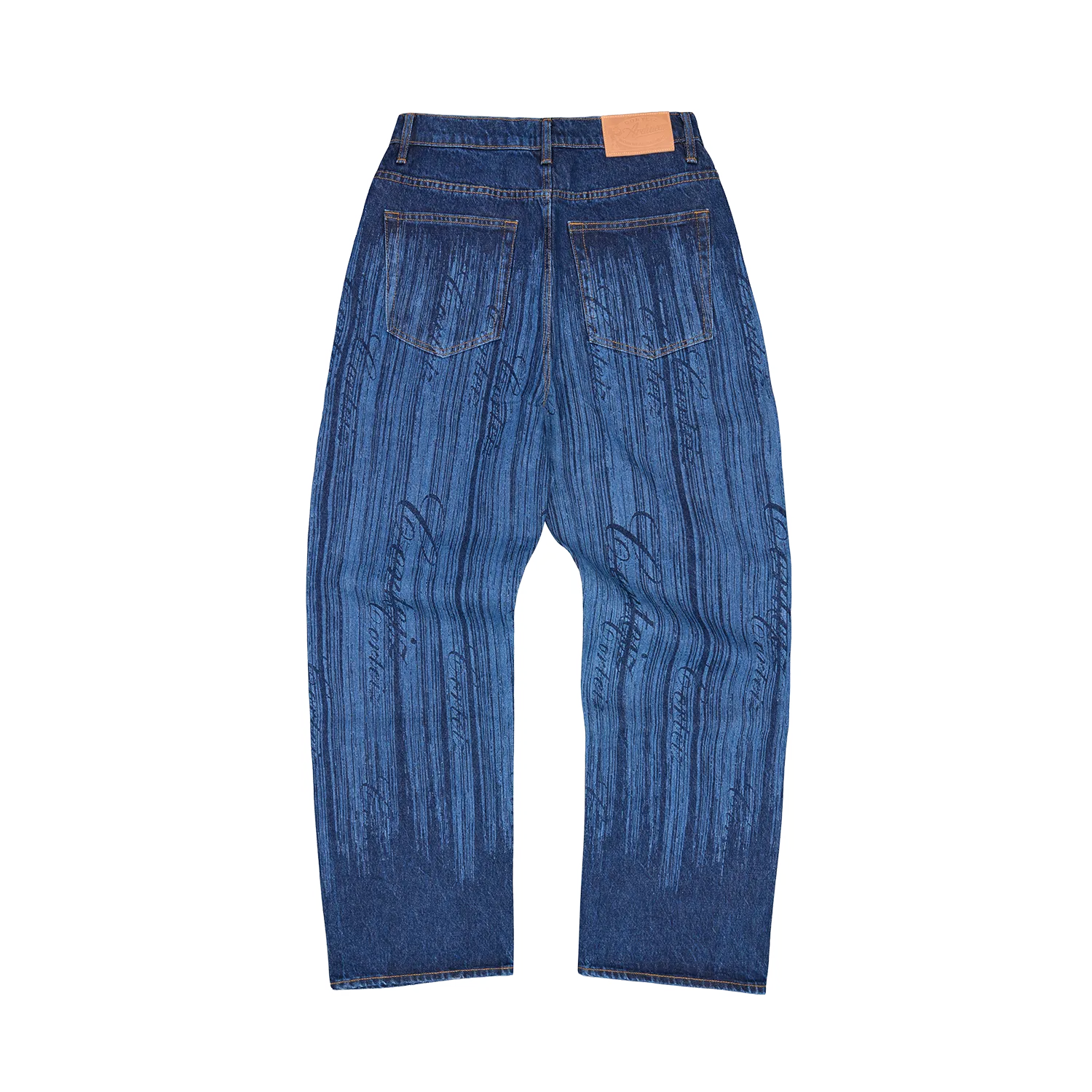 Corteiz Strike Baggy Jeans Dark Wash gerader Schnitt