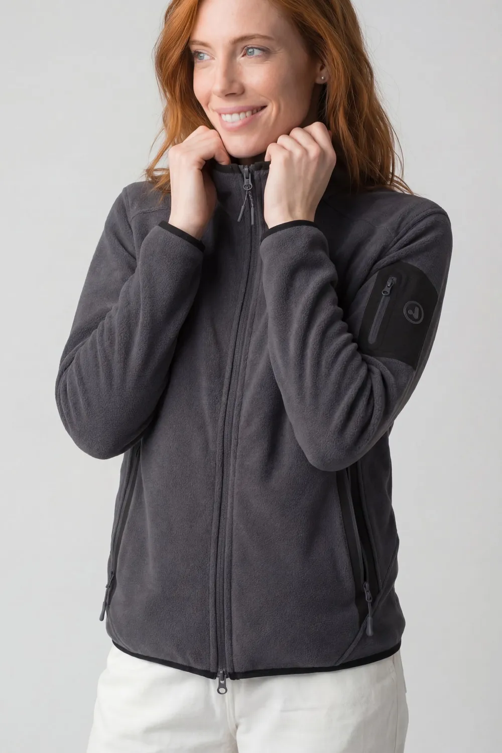 Alife & Kickin SagaAK Fleece Sweat Jacket Grau Damen