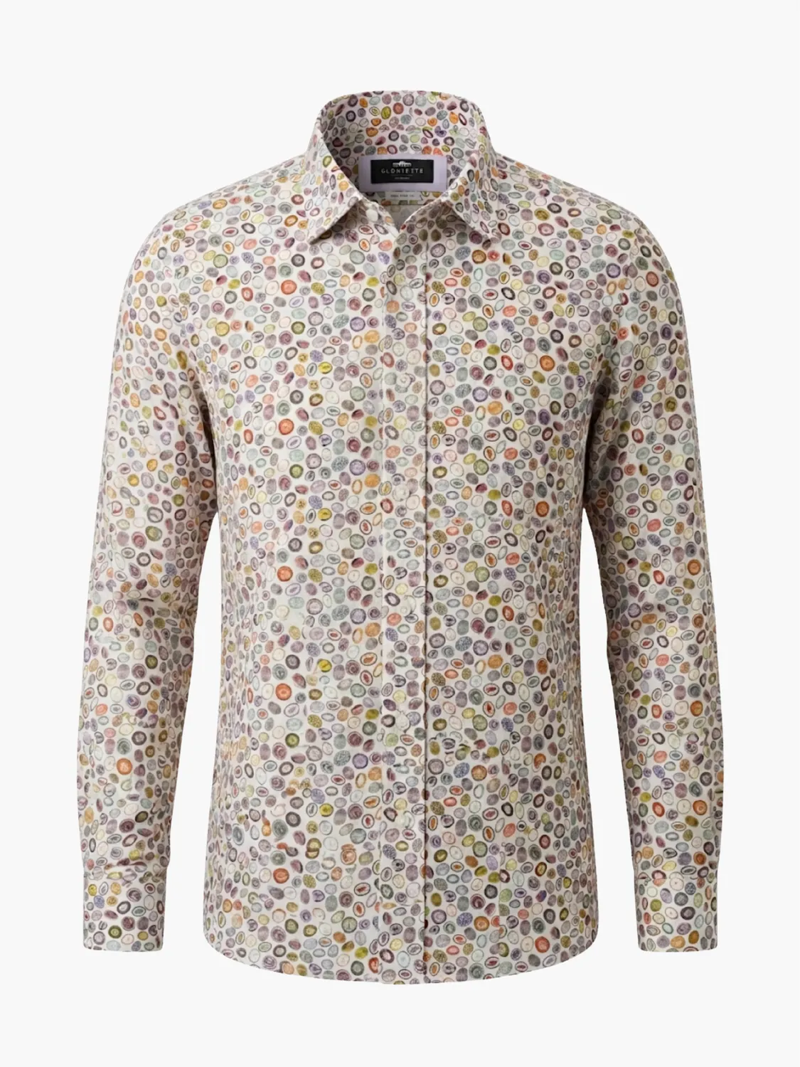 Gloriette Fashion Fit Kreismuster Hemd Blau Herren