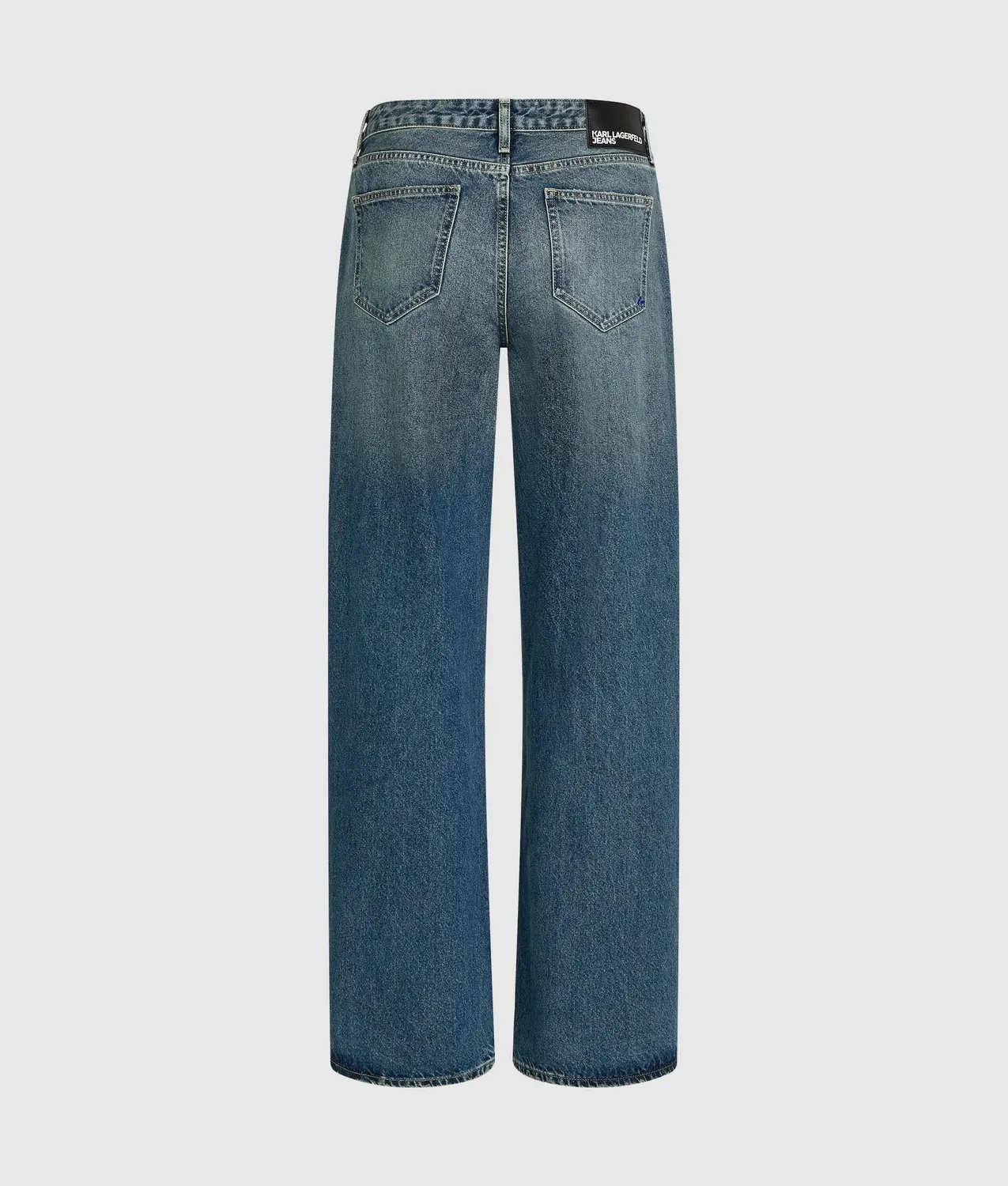 Karl Lagerfeld KL Jeans Distressed Relaxed Jeans Mid-Rise