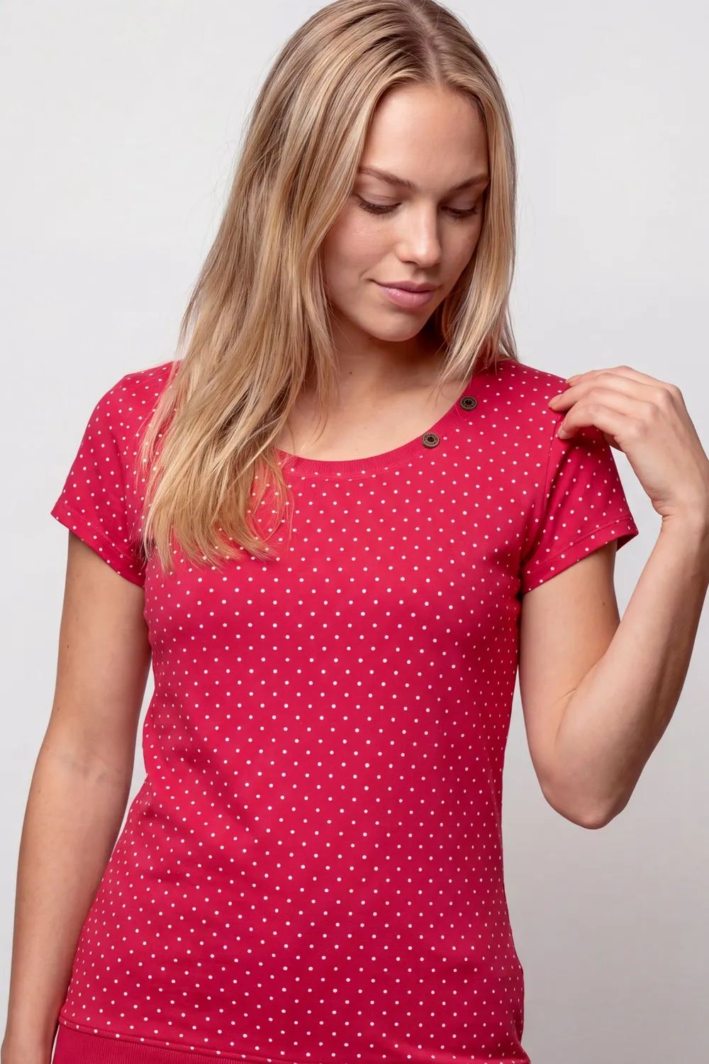 Alife & Kickin BirteAK P Shirt Damen Rot Baumwolle