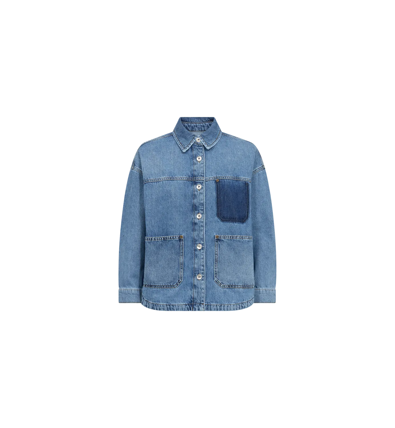 Mos Mosh MMOline Enk Shirt Denimhemd blau relaxed