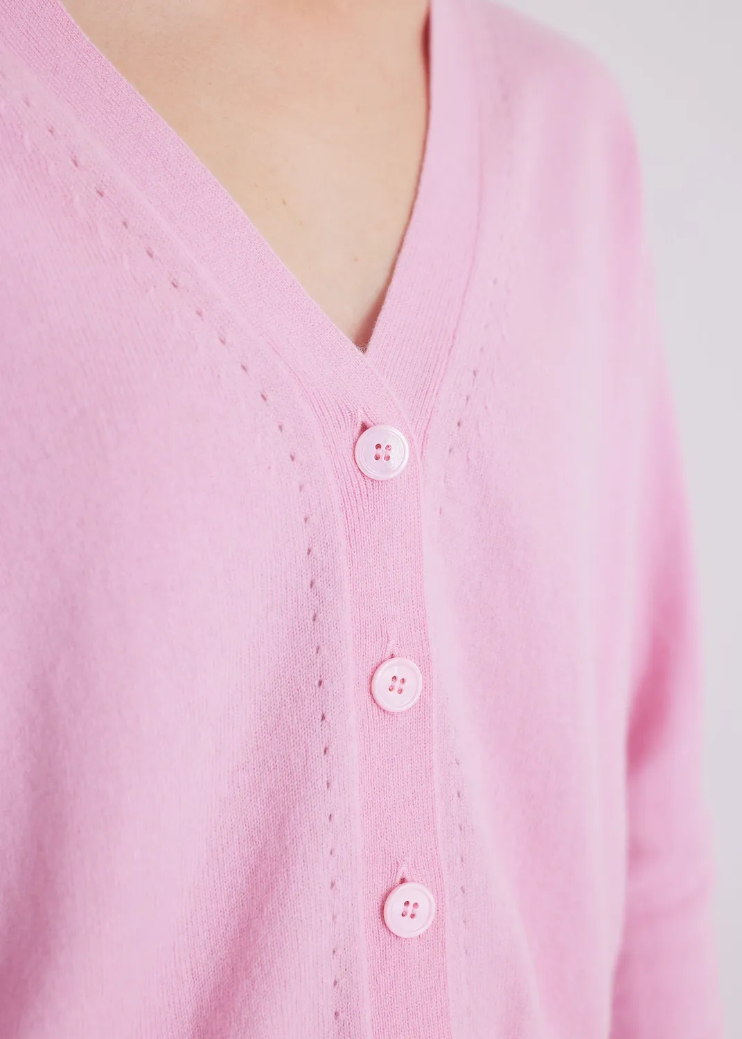 Senatex Strickcardigan Wolle V-Ausschnitt Cardigan Candy