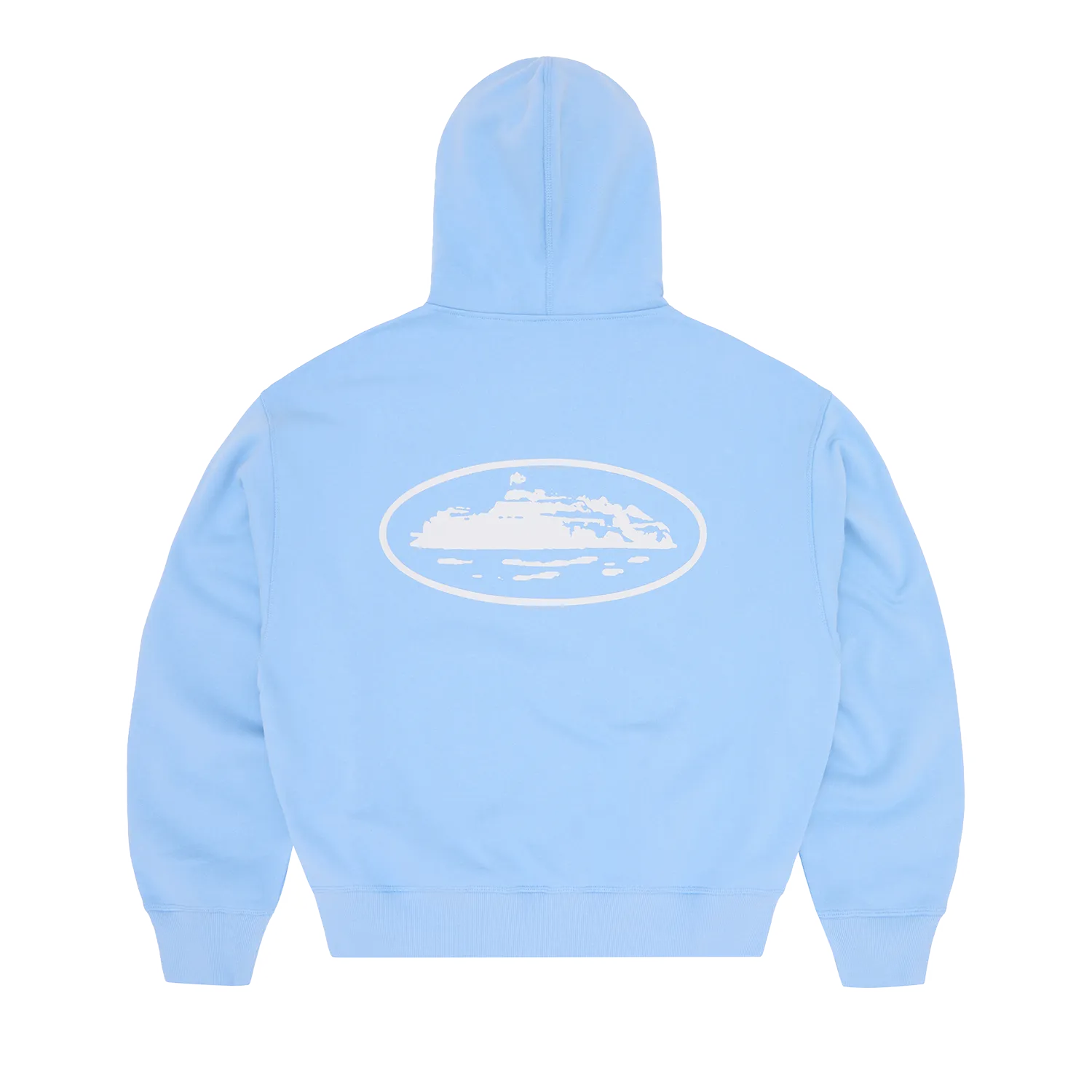 Corteiz Island Puff Zip-Hoodie Baby Blue Fleece