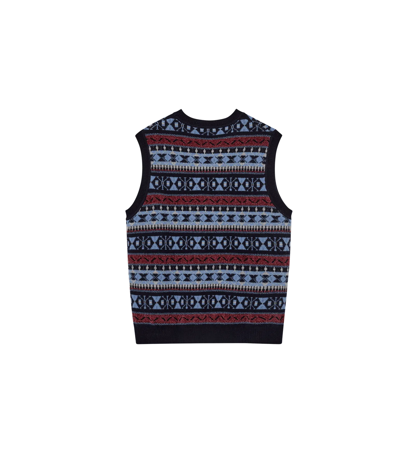 Mos Mosh MMGPatterson Strickweste Navy Jacquard