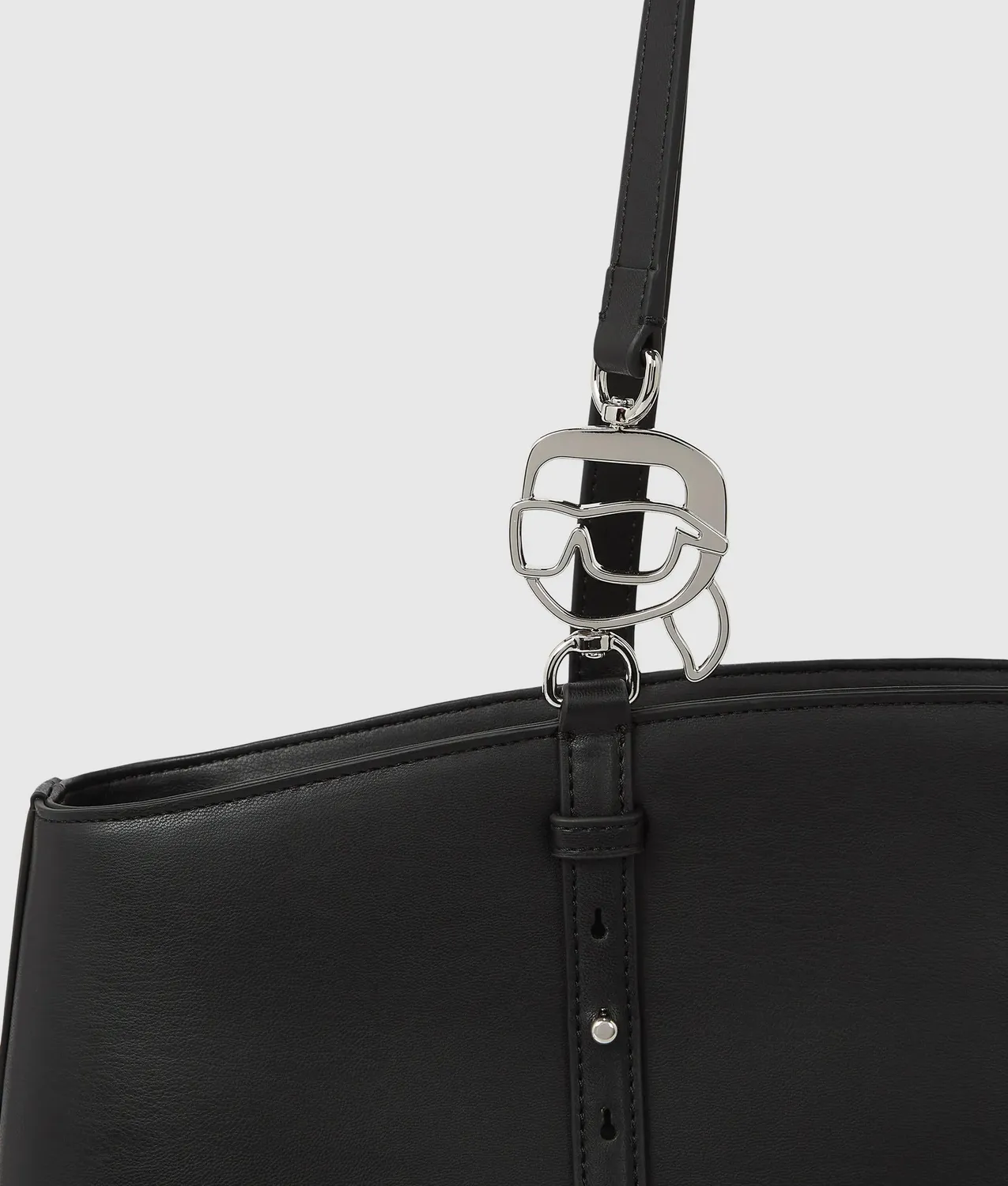 Karl Lagerfeld Ikon Smooth Large Tote Tasche Schwarz