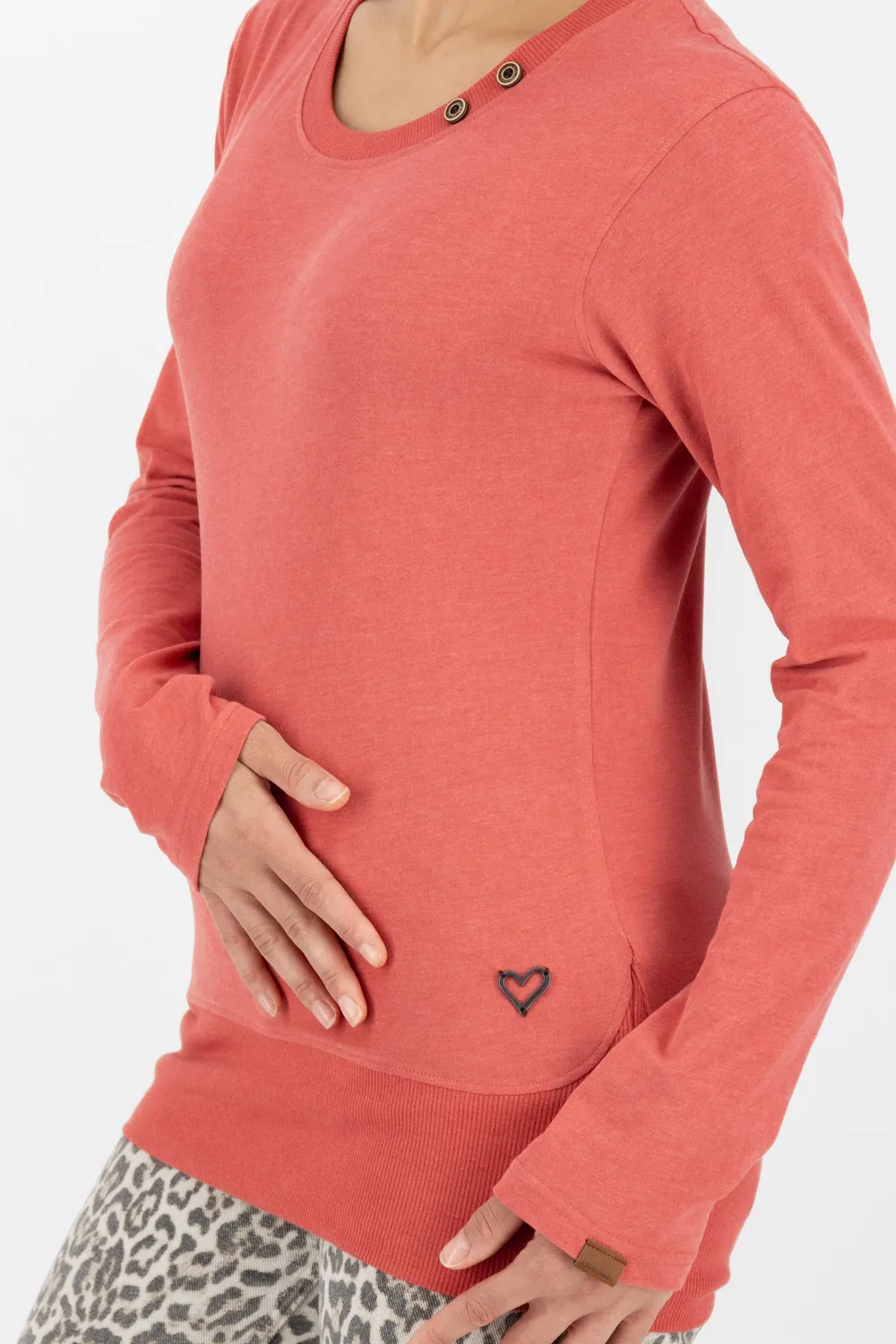 Alife & Kickin ConnyAK A Longsleeve Rot Damen Baumwollmix