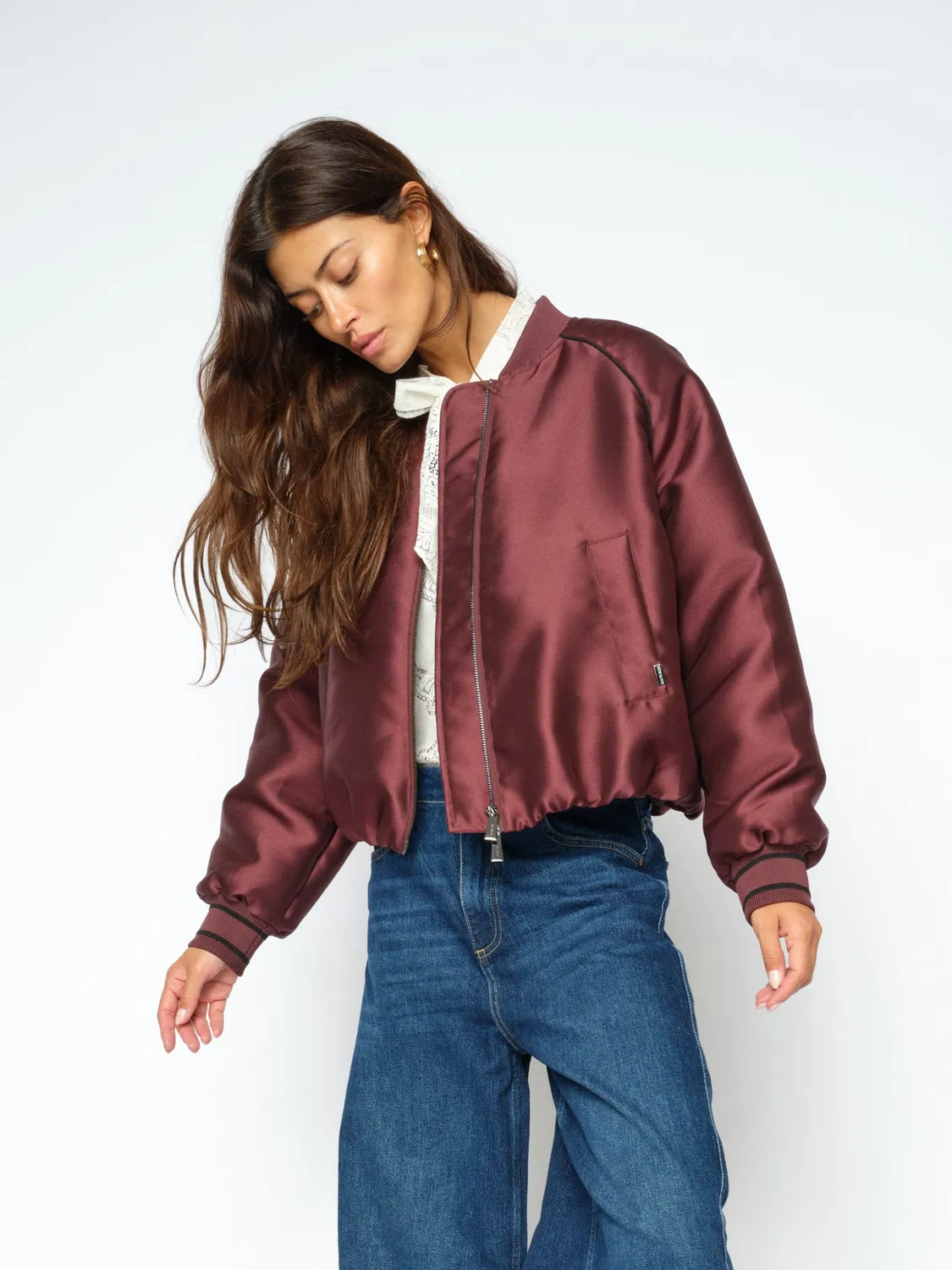 Mos Mosh MMCalico Sateen Bomberjacke Satin-Look