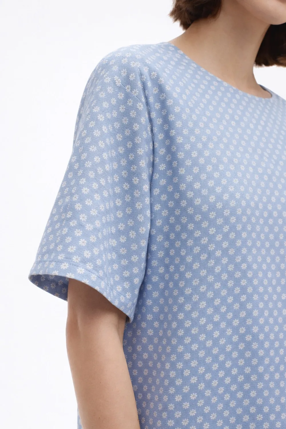 Gloriette Minikleid Blue Flower Print Baumwolle