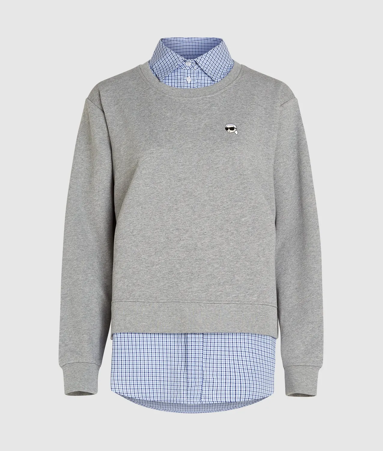 Karl Lagerfeld Ikon Layered Sweatshirt Jersey Karo