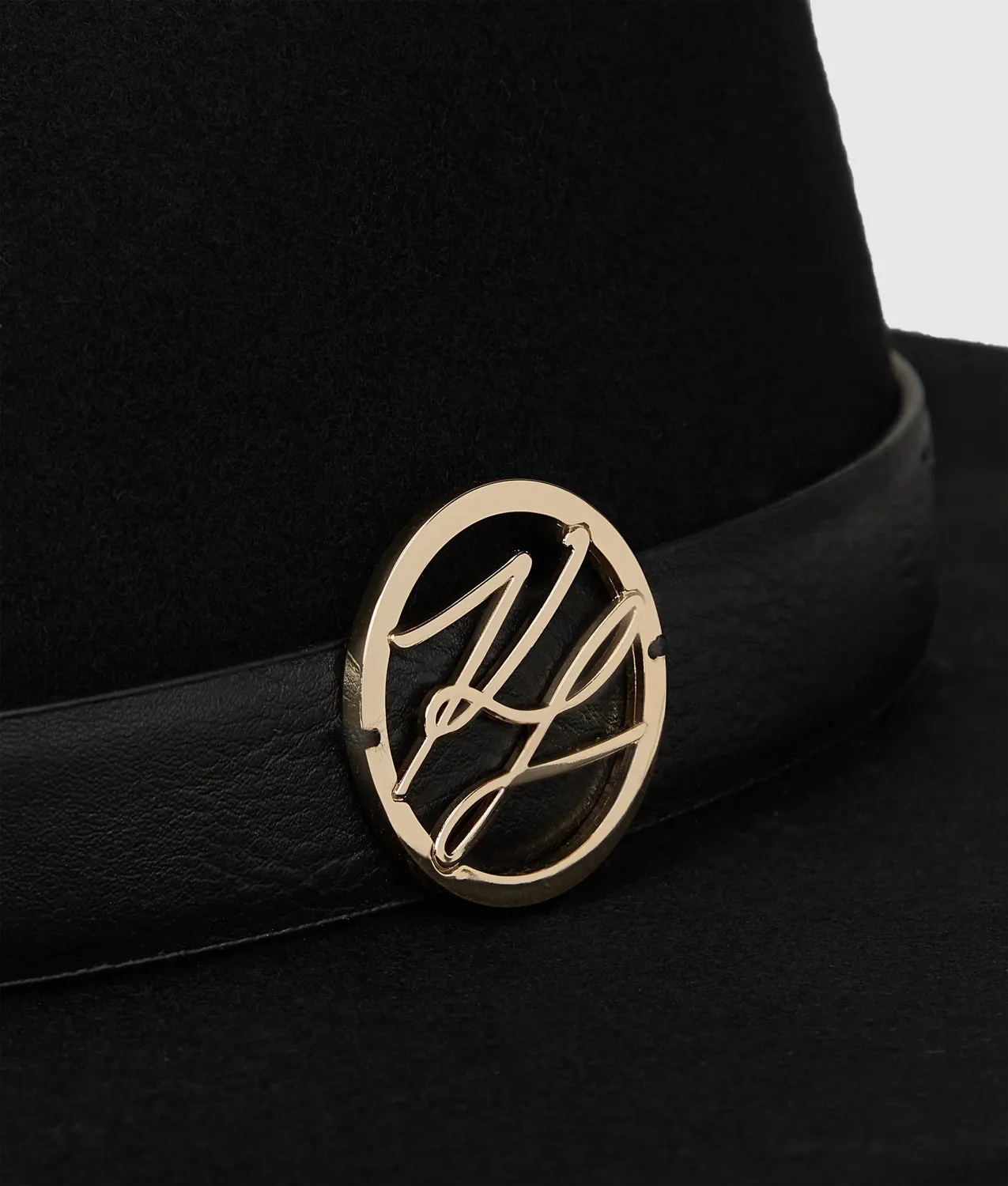Karl Lagerfeld K/Autograph Fedora Hut Wolle mit breiter Krempe