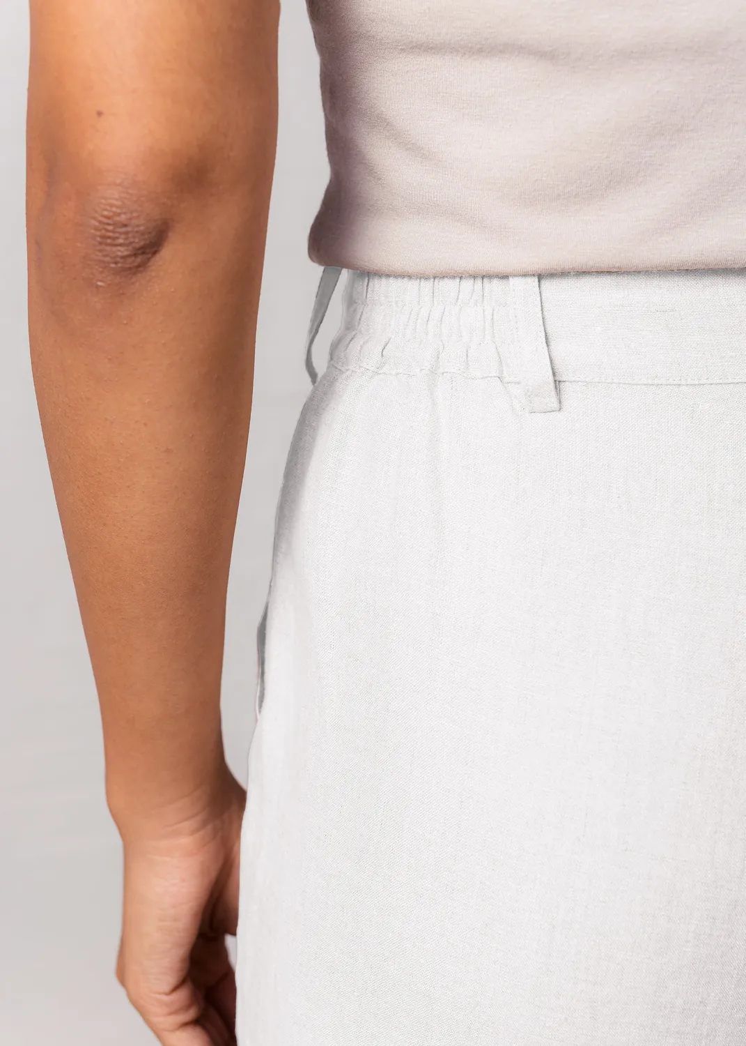 Senatex Vegane Leinenhose Hose Weiß 100% Leinen